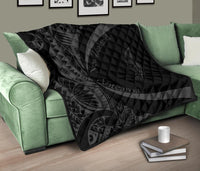 New Zealand Silver Fern Premium Quilt Maori Tattoo Circle Style - Polynesian Pride