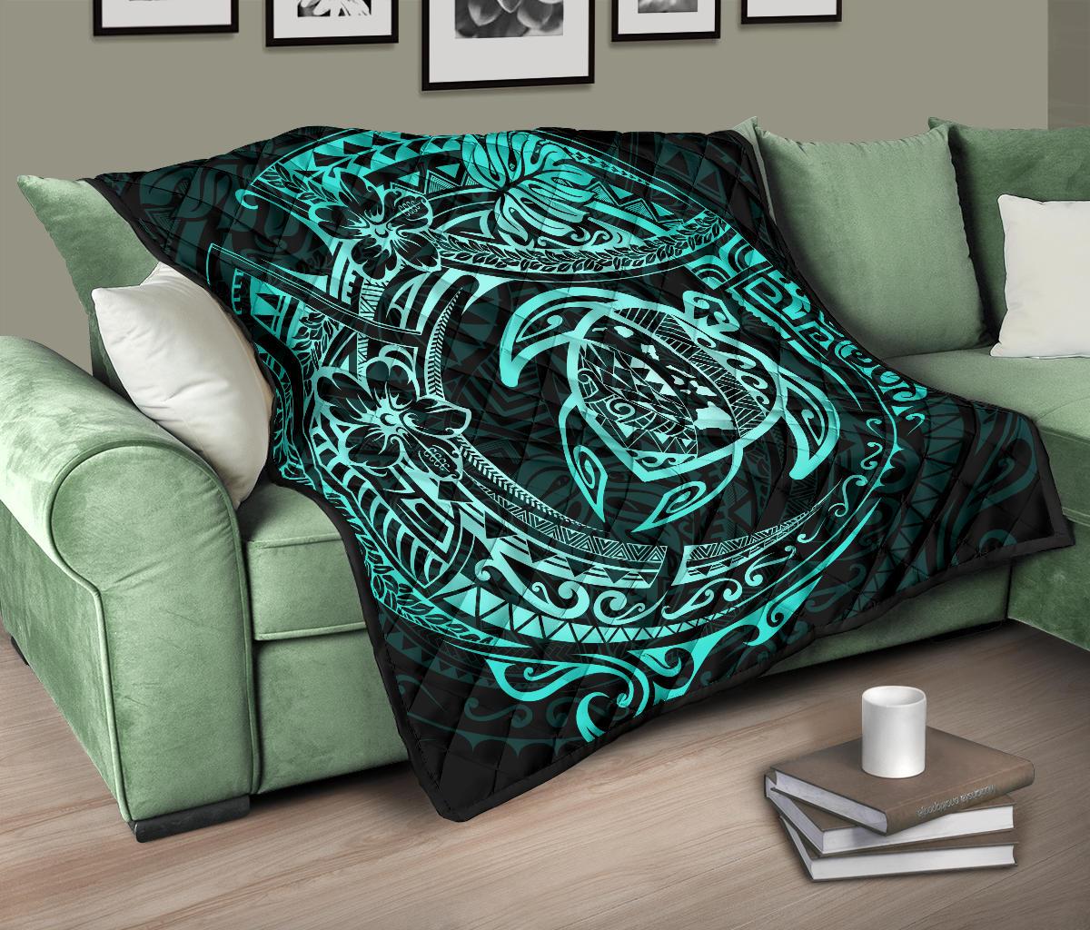 Hawaiian Turtle Polynesian Premium Quilt - Polynesian Pride