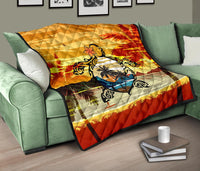 Hawaii Turtle Coconut Tree Premium Quilt - Polynesian Pride