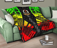Vanuatu Premium Quilt - Vanuatu Coat Of Arms Polynesian Reggae Tattoo - Polynesian Pride