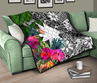 Nauru Premium Quilt - Turtle Plumeria Banana Leaf - Polynesian Pride