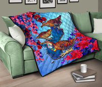 Guam Premium Quilt - KoKo Bird With Map - Polynesian Pride