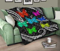 Hawaii Polynesian Butterflies Premium Quilt - Polynesian Pride