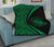 Hawaii Coat Of Arms Polynesian Black And Green Premium Quilt - Circle Style - Polynesian Pride