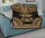 Marquesas Islands Premium Quilt - Marquesas Islands Tiki Face Polynesian Chief Gold Version - Polynesian Pride