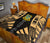 Tuvalu Premium Quilt - Tuvalu Coat Of Arms Polynesian Gold Tattoo - Polynesian Pride
