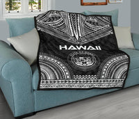 Hawaii Premium Quilt - Hawaii Seal Polynesian Chief Black Version - Polynesian Pride