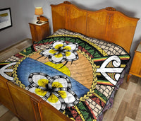Hawaii Plumeria Pattern Limited Premium Quilt - Polynesian Pride