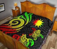 Nauru Premium Quilt - Reggae Tentacle Turtle - Polynesian Pride