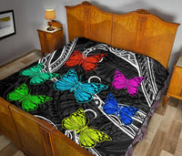 Hawaii Polynesian Butterflies Premium Quilt - Polynesian Pride