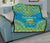 Tuvalu Premium Quilt - Tuvalu Coat Of Arms Polynesian Chief Blue Version - Polynesian Pride