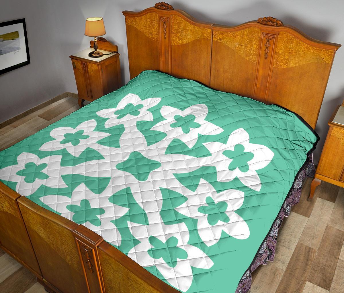 Hawaiian Premium Quilt Royal Pattern - Seafoarm - A1 Style - Polynesian Pride