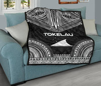 Tokelau Premium Quilt - Tokelau Flag Polynesian Chief Black Version - Polynesian Pride