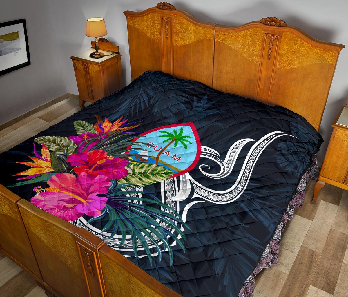 Guam Polynesian Premium Quilt - Tropical Flower - Polynesian Pride
