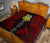 Tuvalu Premium Quilt - Tuvalu Coat Of Arms Polynesian Red Tattoo - Polynesian Pride