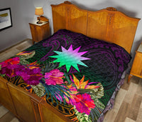 Nauru Premium Quilt - Summer Hibiscus - Polynesian Pride