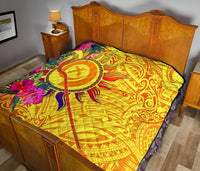 Polynesian Quilts - Vanuatu Symbols With Hibiscus - Polynesian Pride