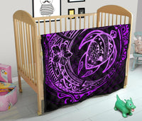 Hawaiian Turtle Polynesian Purple Premium Quilt - Polynesian Pride