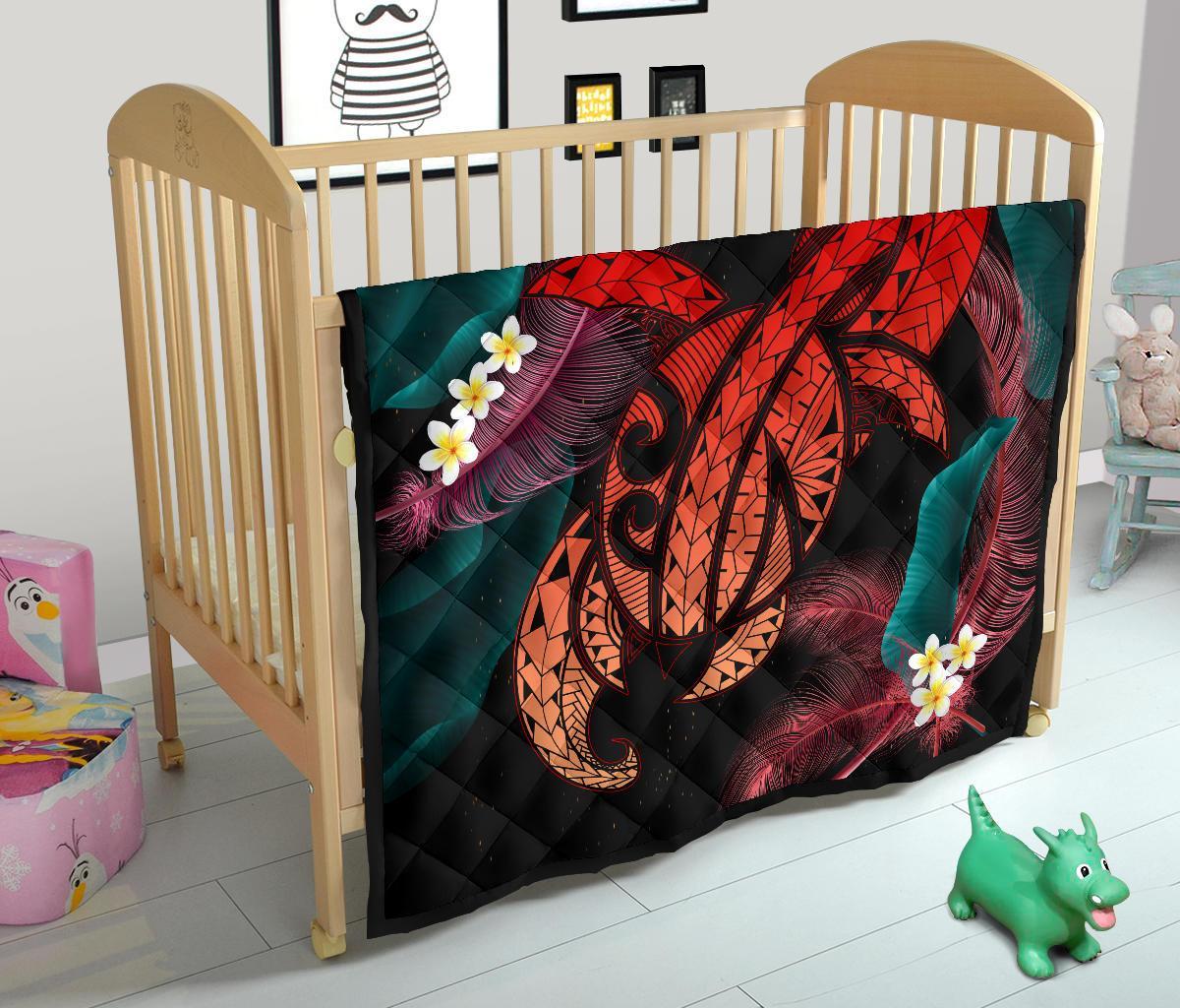 Hawaii Turtle Polynesian Tropical Premium Quilt - Ghia Style Red - Polynesian Pride