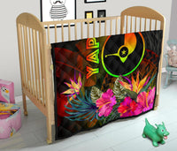 YAP Polynesian Premium Quilt - Hibiscus and Banana Leaves - Polynesian Pride