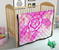 Hawaii Turtle Hibiscus Premium Quilt - Dreamy Style - AH - Polynesian Pride