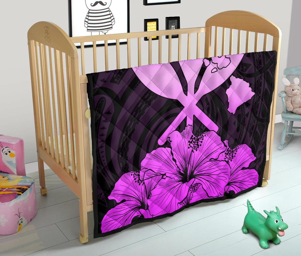 Hawaiian Kanaka Premium Quilt Hibiscus Polynesian Love Pink - Polynesian Pride