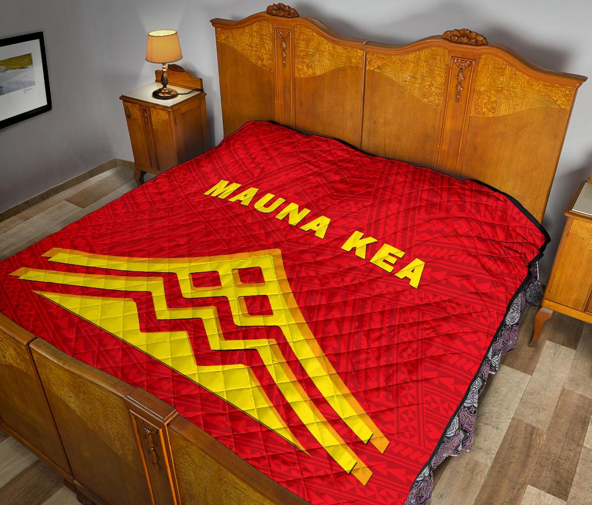 Hawaii Mauna Kea Polynesian Premium Quilt - Polynesian Pride