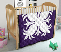 Hawaiian Premium Quilt Royal Pattern - Purple - A2 Style - Polynesian Pride