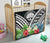 FSM Premium Quilt - FSM Coat of Arms & Polynesian Tropical Flowers White - Polynesian Pride