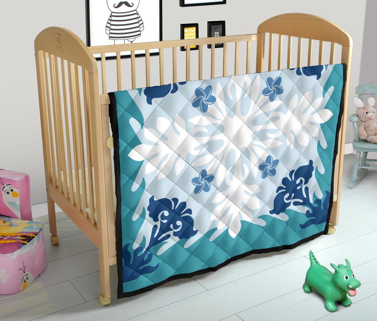 Hawaiian Leaves Tropical Pattern Premium Quilt - Pastel - Argu Style - AH - Polynesian Pride