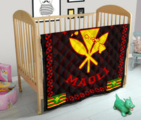 Kanaka Maoli Flag Polynesian Premium Quilt Red - Love Style - Polynesian Pride