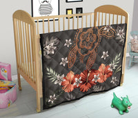 Hawaii Turtle Polynesian Hibiscus Kanaka Style Tropical - Premium Quilt AH - Polynesian Pride