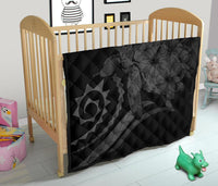 Hawaii Turtle Hibiscus Polynesian Vintage Premium Quilt - Gray - Polynesian Pride