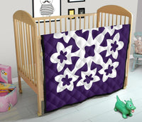 Hawaiian Premium Quilt Royal Pattern - Purple - A1 Style - Polynesian Pride