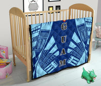 Guam Premium Quilt - Guam Coat Of Arms Polynesian Pale Blue Tattoo - Polynesian Pride