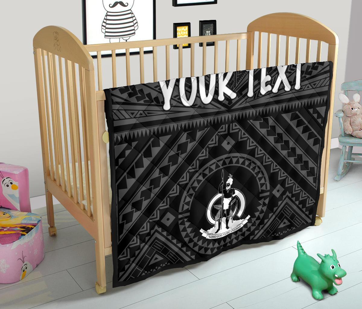 Vanuatu Personalised Premium Quilt - Vanuatu Seal With Polynesian Tattoo Style - Polynesian Pride