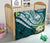 FSM Polynesian Premium Quilt - Summer Plumeria (Turquoise) - Polynesian Pride