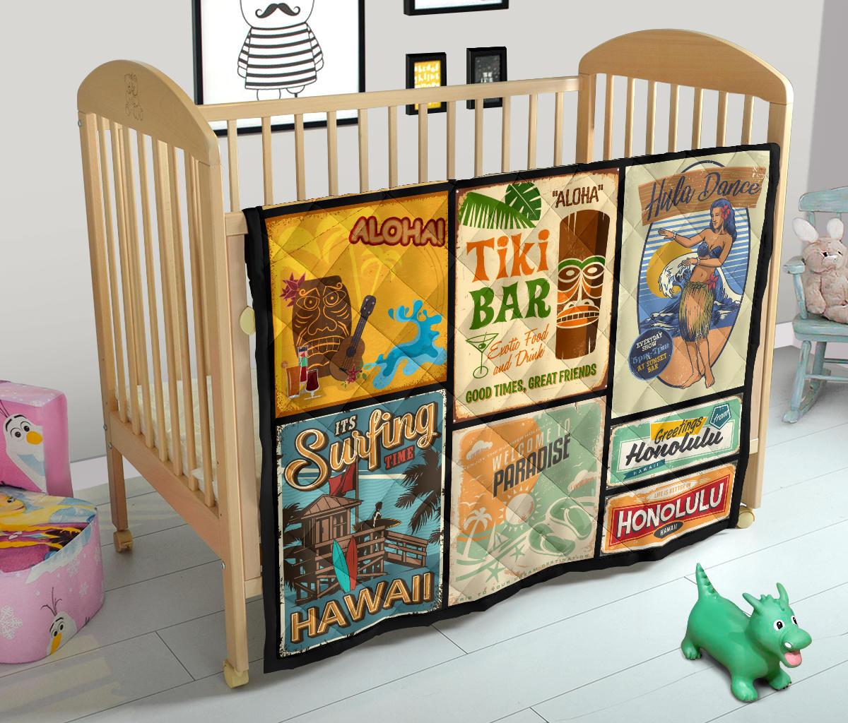 Hawaii Culture Vintage Premium Quilt - Polynesian Pride