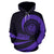 Hawaii Coat of Arms Roll In My Heart Hoodie Purple - Polynesian Pride