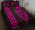 Hawaii Kakau Makau Fish Hook Polynesian Quilt Bed Set - Pink - Polynesian Pride