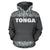 Tonga All Over Hoodie Polynesian Grey and White - Polynesian Pride