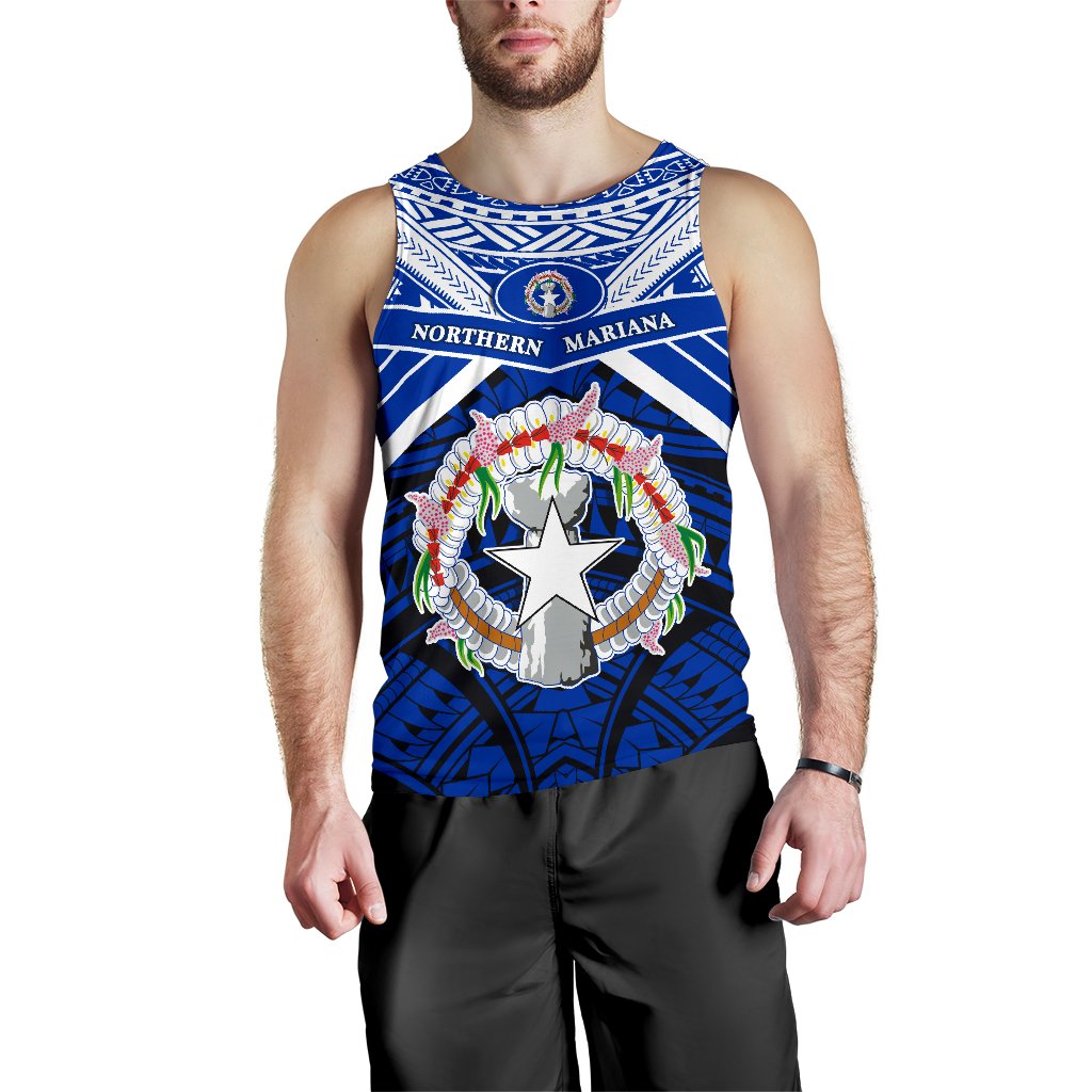 Northern Mariana Islands Rugby Men Tank Top Spirit - CNMI Blue - Polynesian Pride