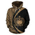 Polynesian Coat of Arms of Samoa Zip Hoodie Gold - Polynesian Pride