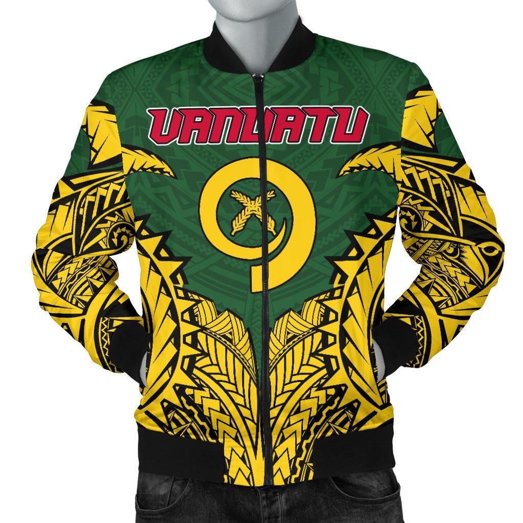 Vanuatu Premium Men's Bomber Jacket Green - Polynesian Pride