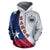 Samoa Polynesian Zip up Hoodie Waving Silky Flag - Polynesian Pride