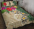 Cook Islands Polynesian Quilt Bed Set - Hibiscus Turtle Tattoo Beige Beige - Polynesian Pride