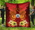 Federated States Of Micronesia Custom Personalised Premium Quilt - Tribal Tuna Fish Orange - Polynesian Pride