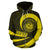 Hawaii Coat of Arms Roll In My Heart Zip up Hoodie Yellow - Polynesian Pride