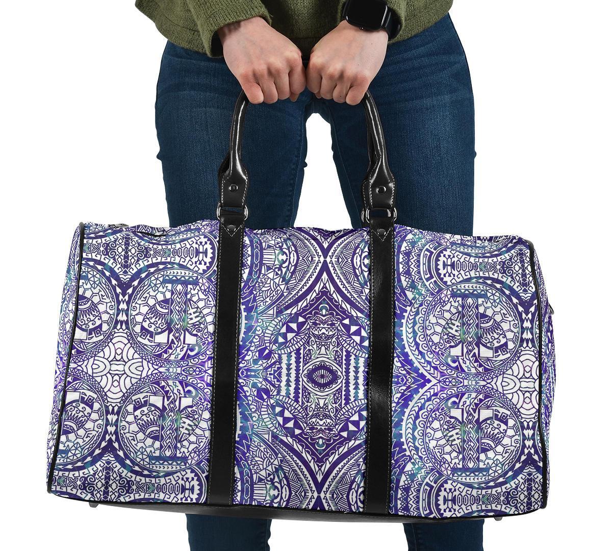 Polynesian Symmetry Gardient Violet Hawaii Travel Bag Travel Bag One size Violet - Polynesian Pride
