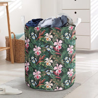 Tropical Monstera Leaf Red Hawaii Laundry Basket Laundry Basket One Size Red - Polynesian Pride